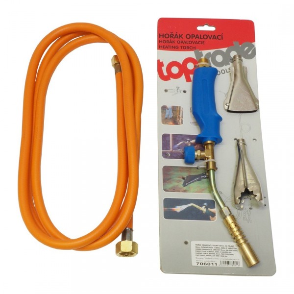 hořák PB opalovací,hadice 3m,regulátor tlaku,sada,směšovací komora O 30,40,50x450mm,profi (1)