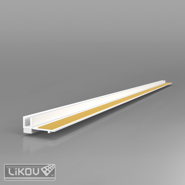lišta okenní začišťovací 6 mm bílá bez tkaniny 2,4m (1)
