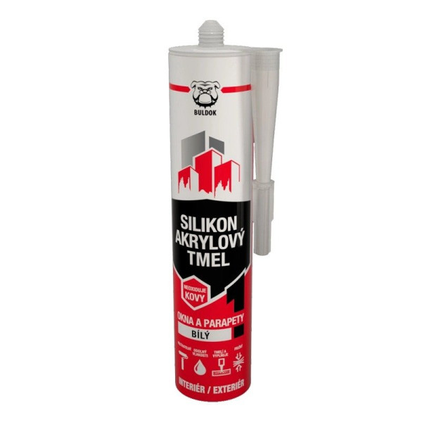 Silikon akrylový tmel BULDOK bílý 280ml (1)