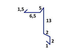 BLACHOTRAPEZ závětrná lišta spodní 3SK RAL 8017 TK